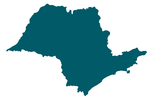 Região de SÃO JOSÉ DOS CAMPOS destacada no mapa de SP